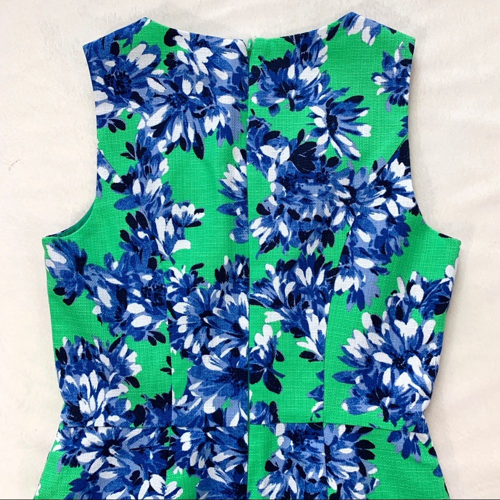 J. Crew Printed Textured Cotton Dress Size 00 - Picture 8 of 9